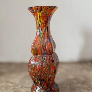 ART DECO Style ガラス 金属 花瓶　Vintage Art Deco Glass Vase - Etsy