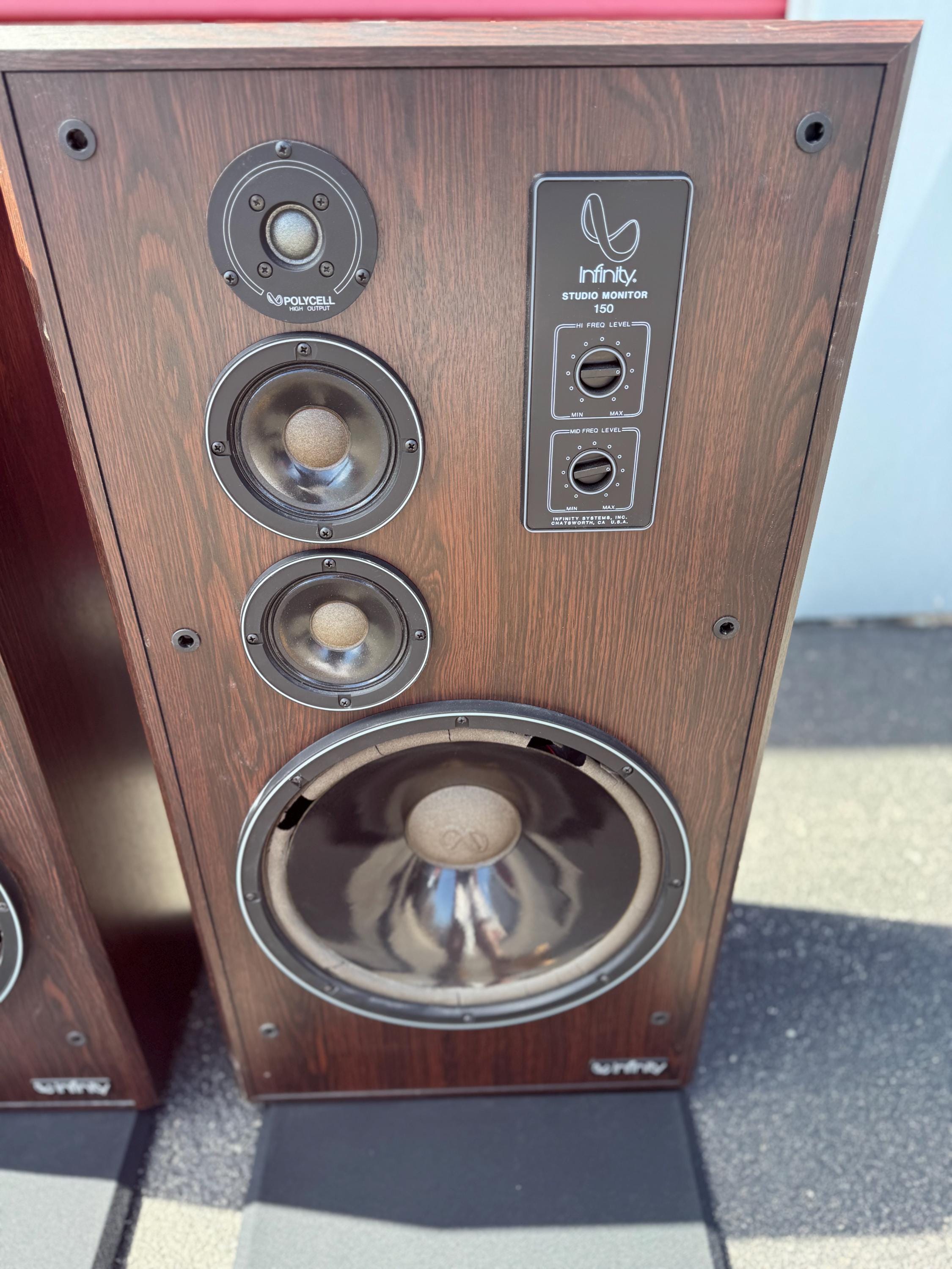 Infinity Studio Monitor 150 3-way 300W Floor Speakers 15" Woofer ...