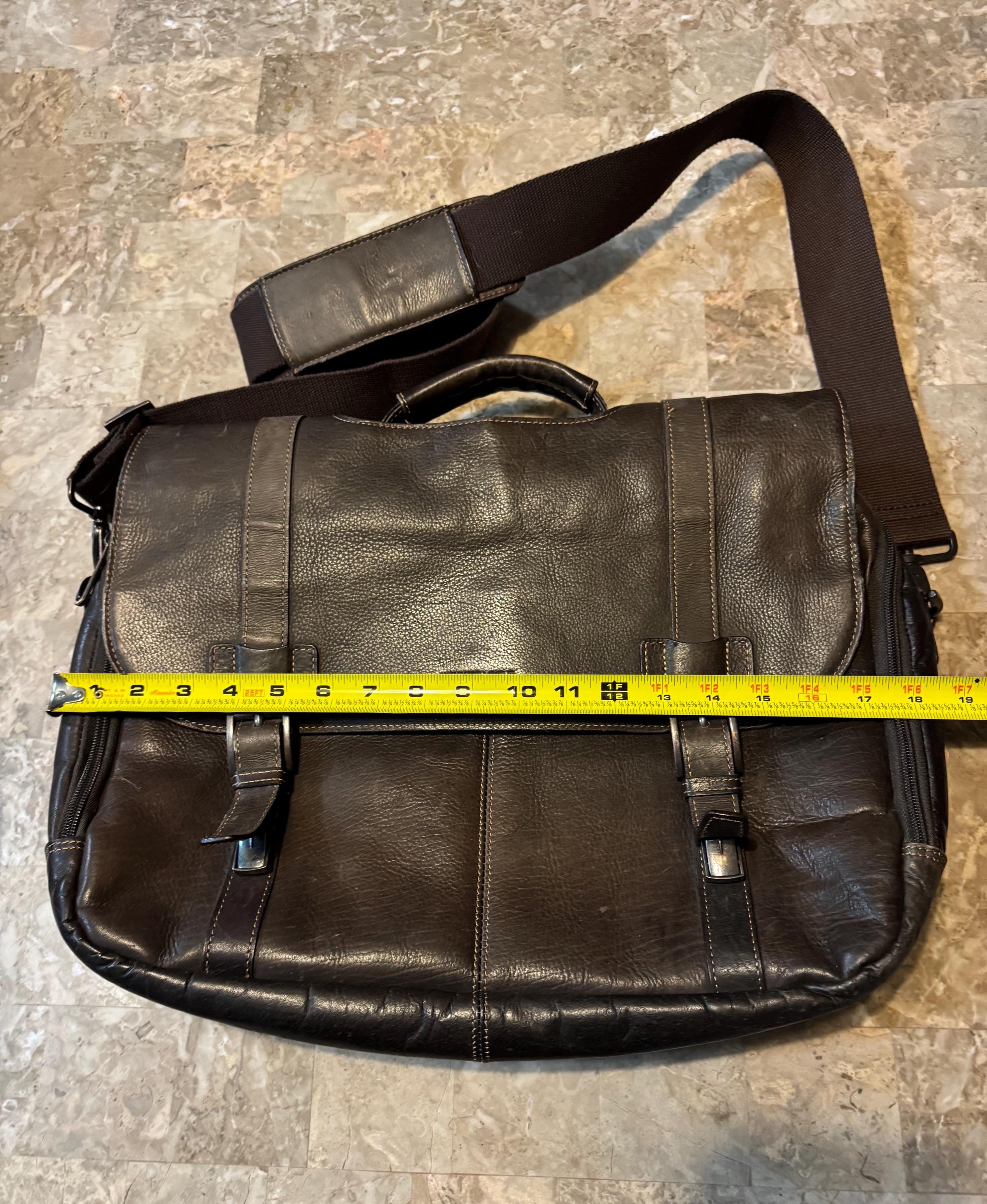 Vintage Kenneth Cole Reaction Leather Briefcase Laptop Messenger