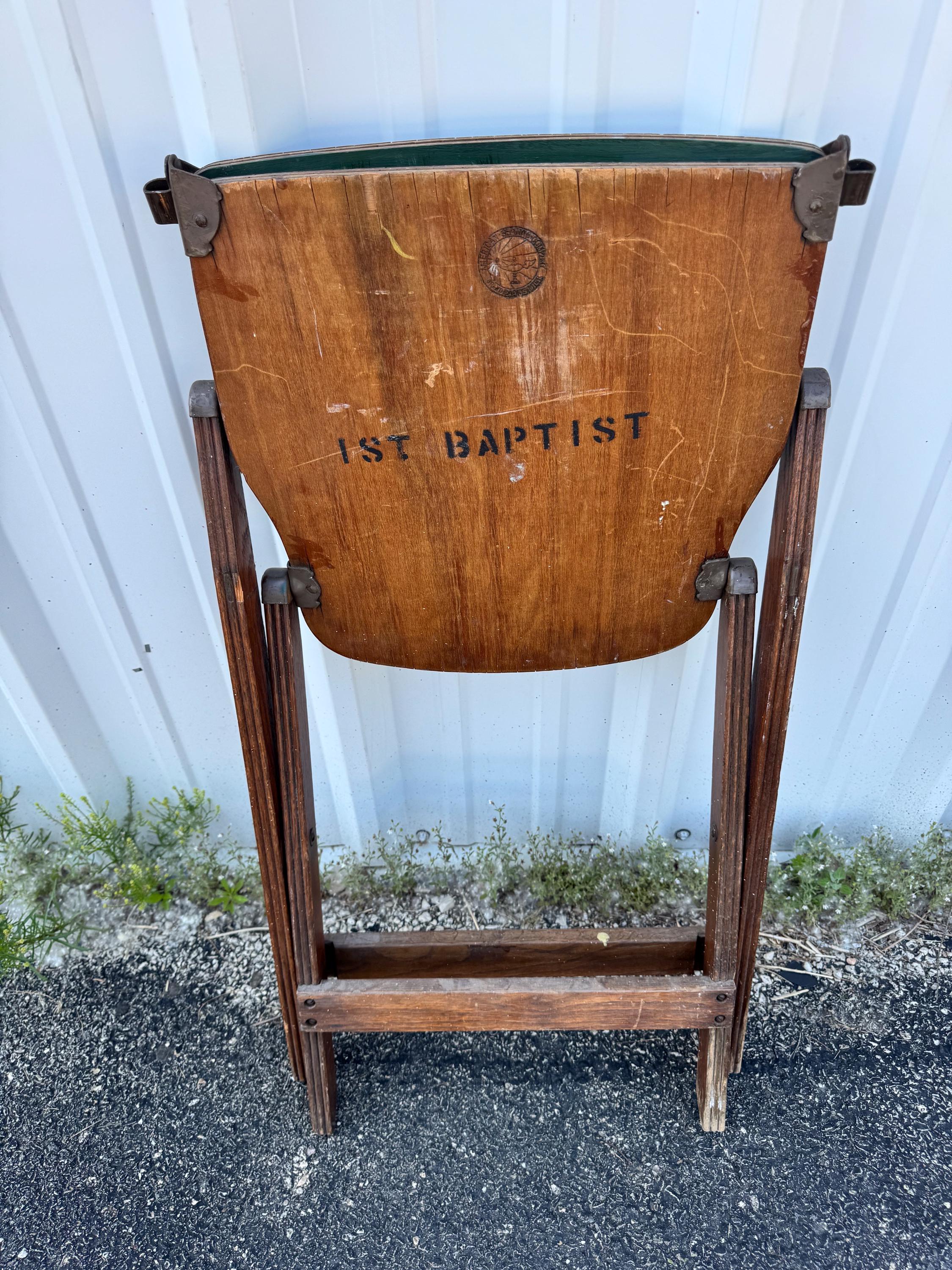 1940s American Seating Company Wooden Folding Chairs US WWII