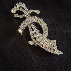 Vintage Masonic Shriners Crescent Moon Brooch Pin