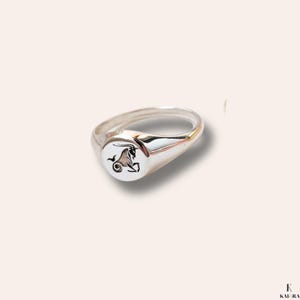 Sterling Silver Zodiac Signet Ring - Gold Horoscope Astrology Jewelry - Zodiac Ring in Sterling Silver - Celestial Astrology Statement Ring