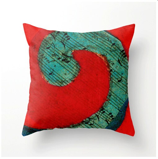 LIFESONG Made to Order decorative pillow turquoise red teal Etsy