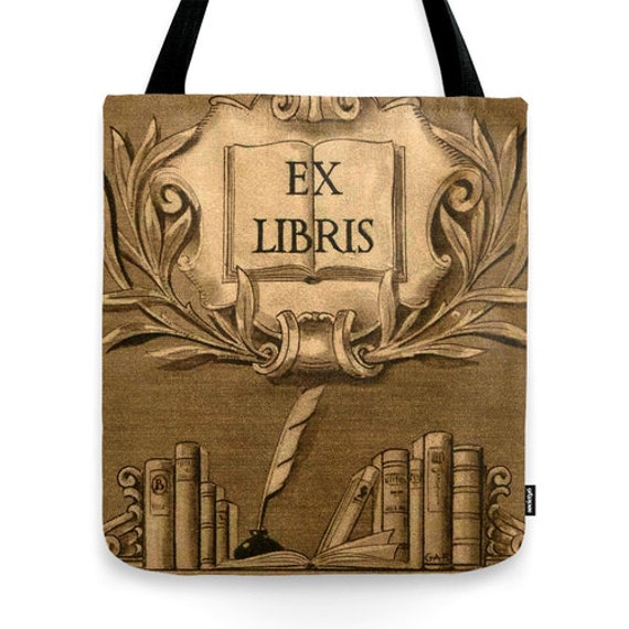 Ex Libris Tote Bag for Book Lovers bags for readers Etsy