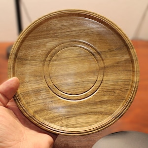 Hand-Turned Black Limba Wood Platter | Exotic Hardwood | Decorative Artisan Tray