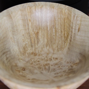Small Maple Burl Bowl with Wabi-Sabi Imperfection