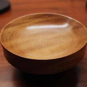 Hand-Turned Sapele Wood Bowl – Artisan Decorative Bowl with Satin Finish | One-of-a-Kind Exotic Hardwood Gift