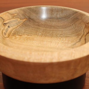 The Gray – Hand-Turned Maple Bowl with Sloped Rim