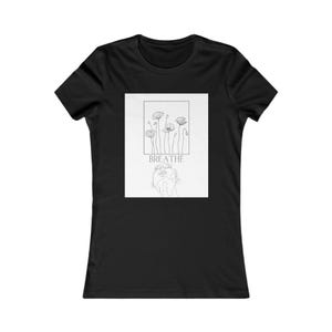 T-Shirt, Women&#39;s Summer &#39;Breathe&#39; Tee with Poppies, Summer Floral Shirt, Women&#39;s Graphic Tee, Poppy Flower Top,