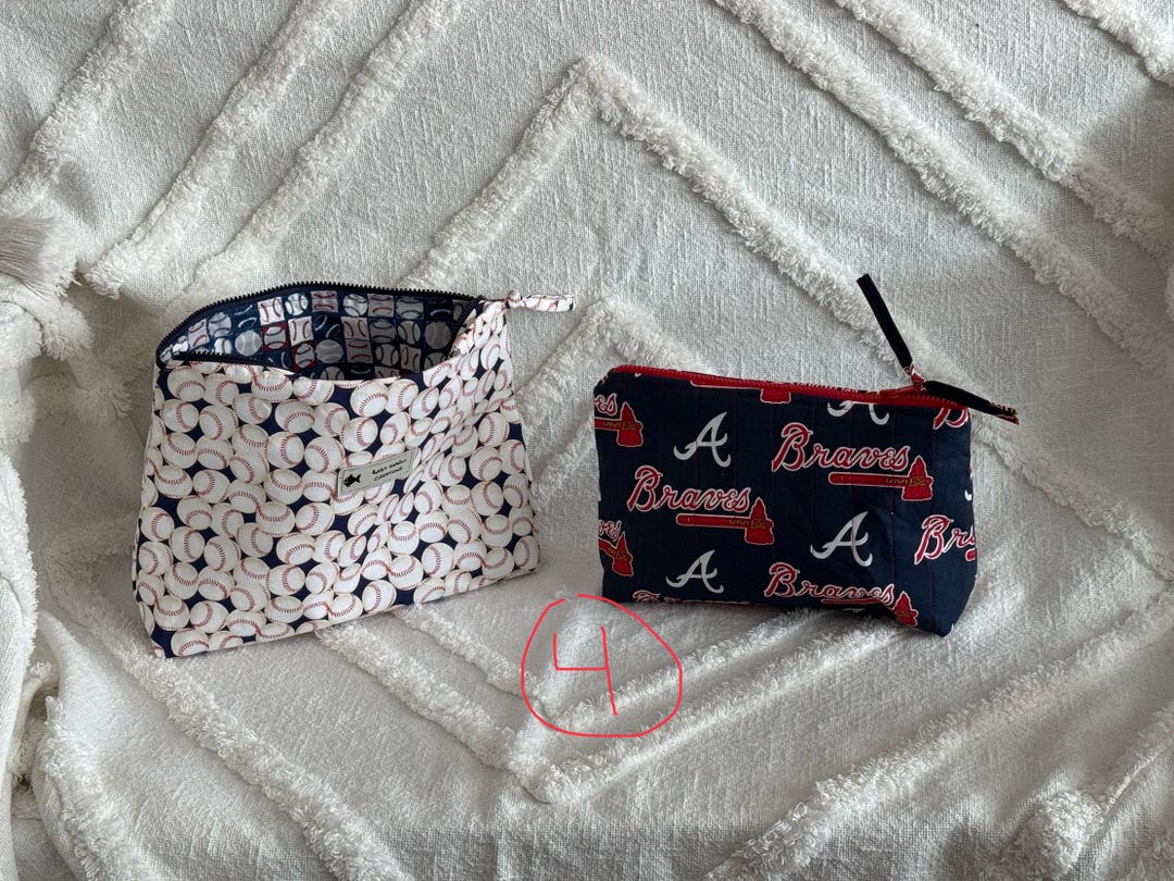 Atlanta Braves Set. One of a Kind Cosmetic/utility Bags - Etsy