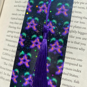 Holographic Stardew Valley Bookmark with Tassel | SDV Cozy Gamer Merch | Gifts for Stardew Valley Lovers