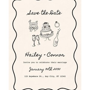 SAVE THE DATE Template | Digital Canva Template | Printable Wedding Invitation | Digital Download