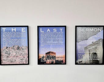 The Last Sermon 3 peice poster print