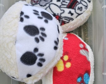 LARGE Ball Puppy Dog Squeaker Toy | Pet Squeaky Football | Fleece + Sherpa | Multiple to Choose From | Ready to Ship | Made Under Moonlight
