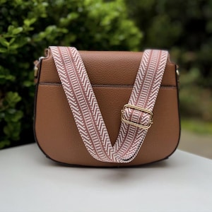 Pink Chevron Guitar Purse Strap: Adjustable Crossbody Bag Replacement