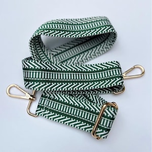 Bunte Streifen Kelly Green gemusterten Gitarren-Geldbeutel-Bügel, Chevron einstellbare Crossbody Handytasche Handytasche Sling Ersatz,