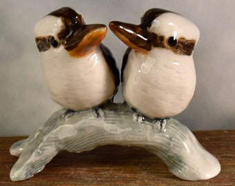 rustic Cake topper kookaburra figurine, garden wedding cake topper by Anita Reay AnitaReayArt ceramic bird figurine Australian cake topper