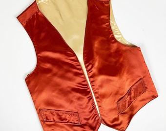 Vintage 70s/80s Reversible Satin Vest Power Pop Punk