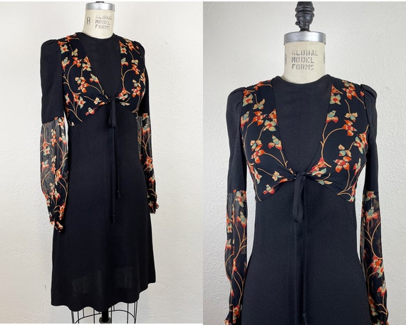 Vintage Late 1960s Designer Dress Radley London/6… - image 1