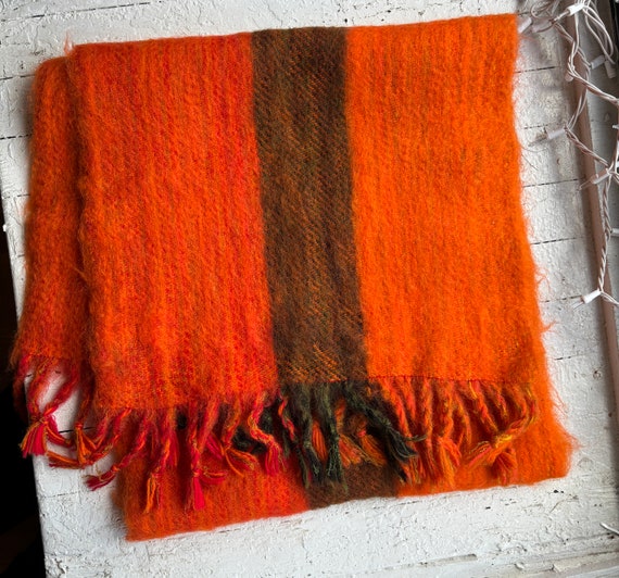 Vintage 1960s 1970s Woven Mohair Scarf by Eeva Re… - image 1