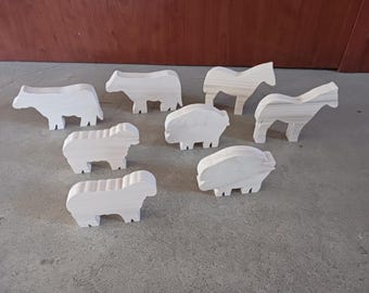 Wooden animals (set of 8)