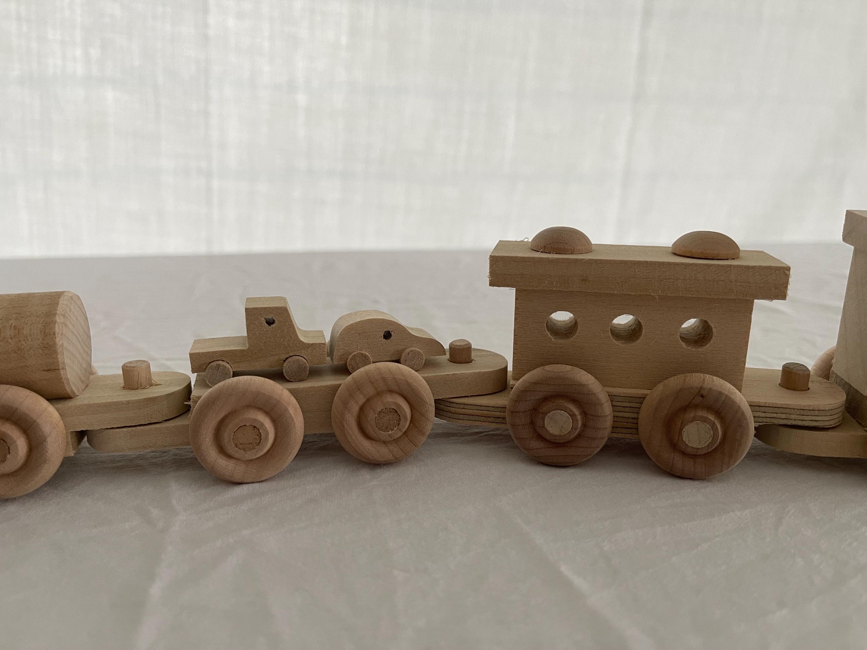 Wooden Train - Etsy