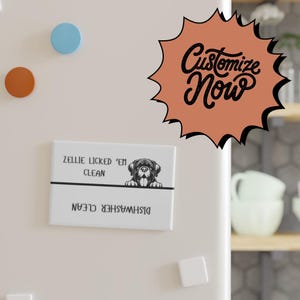 Imán para lavavajillas con forma de perro divertido / Bonita decoración de cocina / Regalo para amantes de los perros