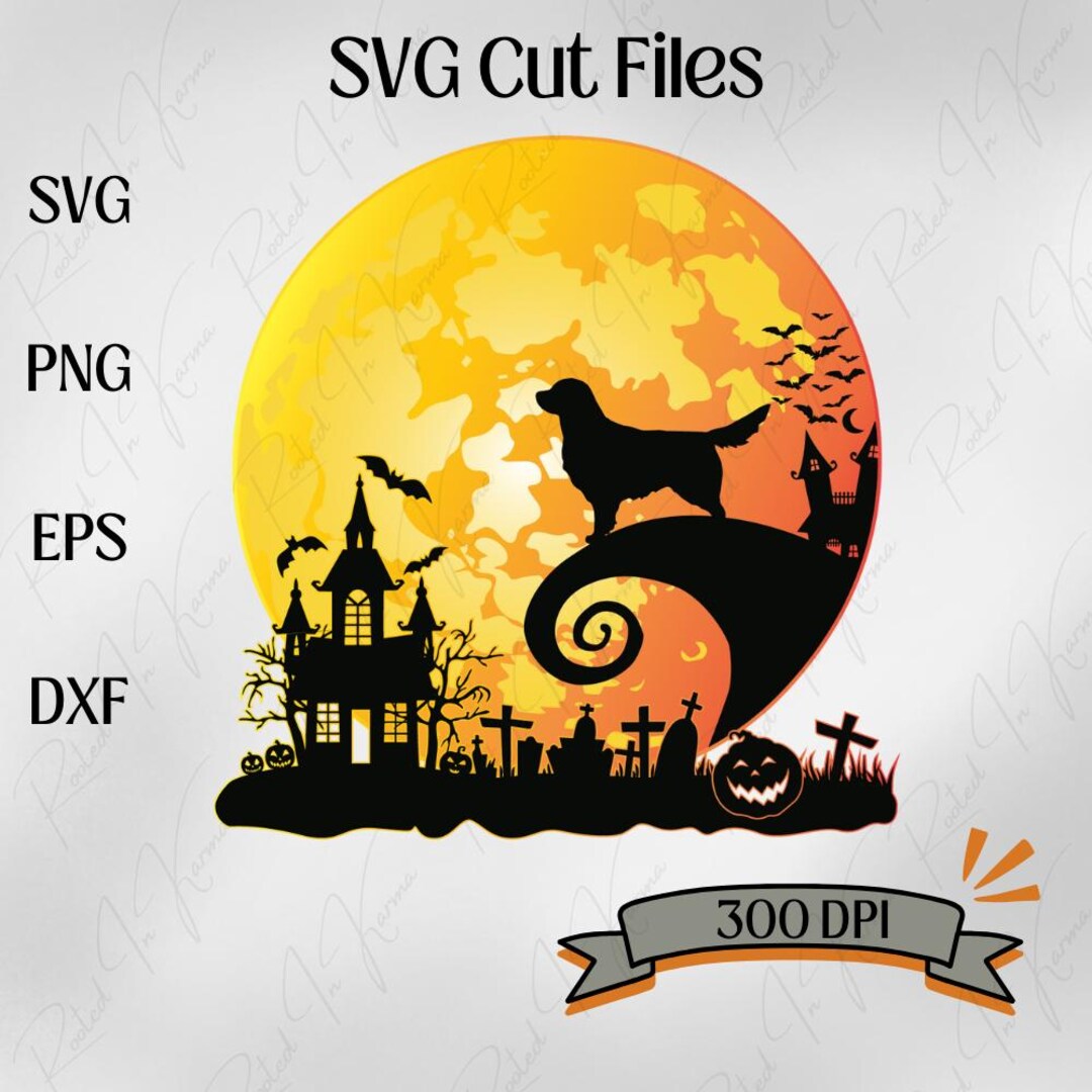 Halloween Golden Retriever Cut Files Bundle | Halloween SVG | PNG ...