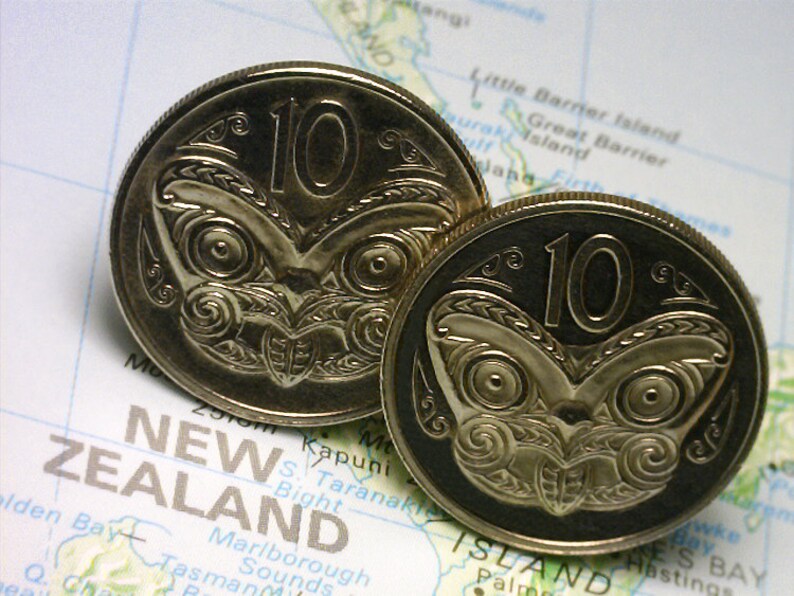 NEW ZEALAND maori Koruru Mask 10 Cents Genuine Coin Etsy
