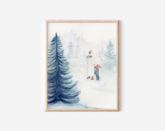The Everlasting Father, The Prince of Peace, Painting of Jesus Christ, Savior, Nursery Art, Modern Christian, Christmas, Winter Painting