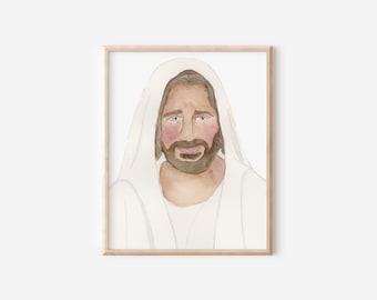My Deliverer, Easter Painting, Savior of the World, Gethsemane, Prince of Peace, Garden of Gethsemane, Painting of Jesus Christ, Watercolor