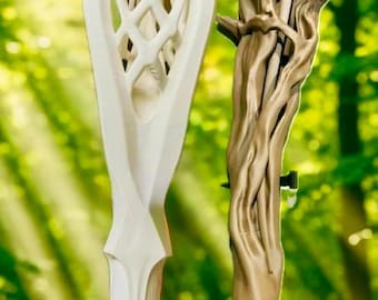 Gandalf the White's Staff, Gandalf the Gray’s Staff – with Pipe, Tamper & an authentic wood-like material