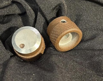 Handmade Custom One of a Kind Guitar or Bass pot Tone or Volume Knobs x2 Rust coat and knurled! fits Gibson Jackson Epiphone squier BC Rich