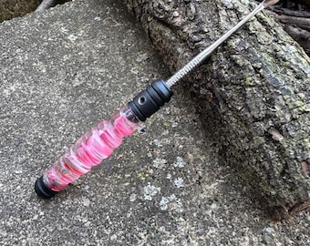 Pink Acrylic - Tobacco pipe scraper and wax carving tool for concentrate  - handmade in MI Great Gift!