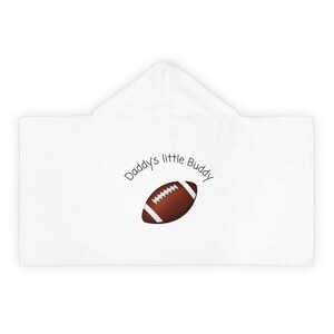 Youth Hooded Towel for Kids - Perfect for Bath, Swim, Beach Days, Gifts, Football Lovers, Daddy&#39;s Little Buddy