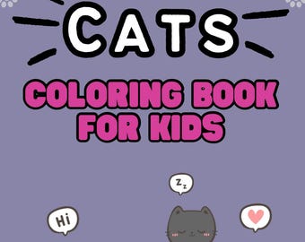 Cute Cats Coloring Book | Printable Kitties for Toddlers (PDF)