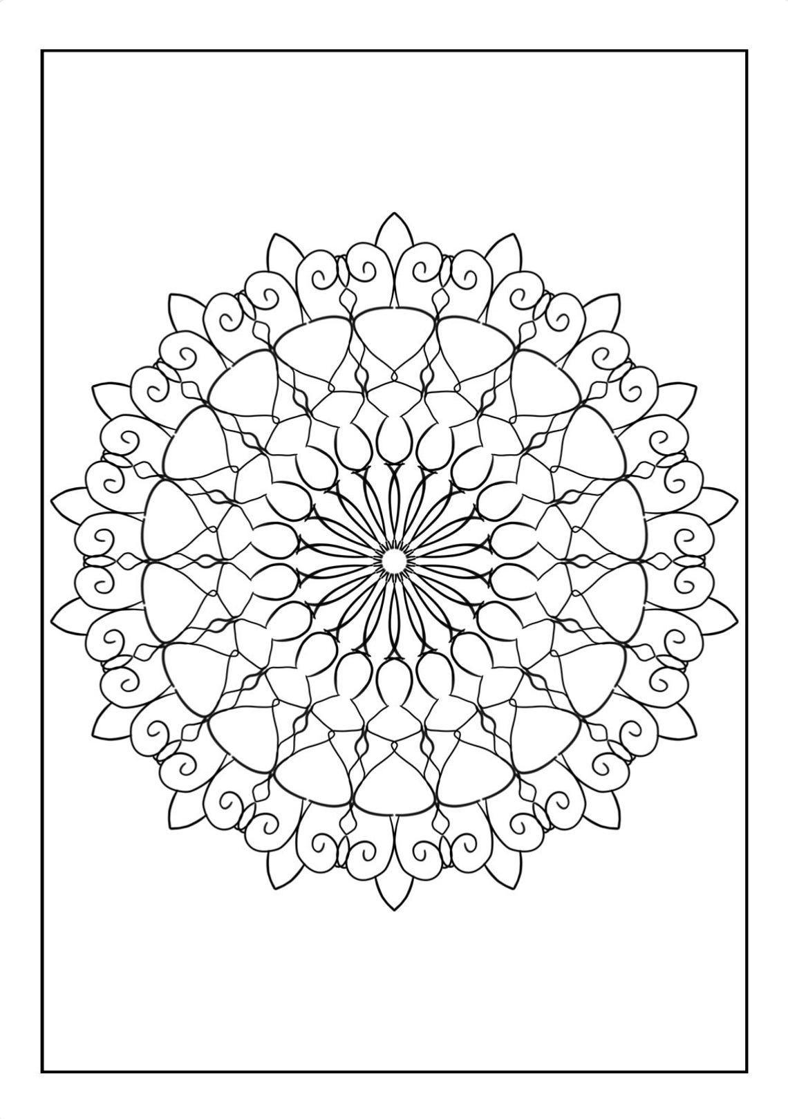 Adult Mandala Coloring Book | 14 Page Geometric Designs (PDF Pattern ...