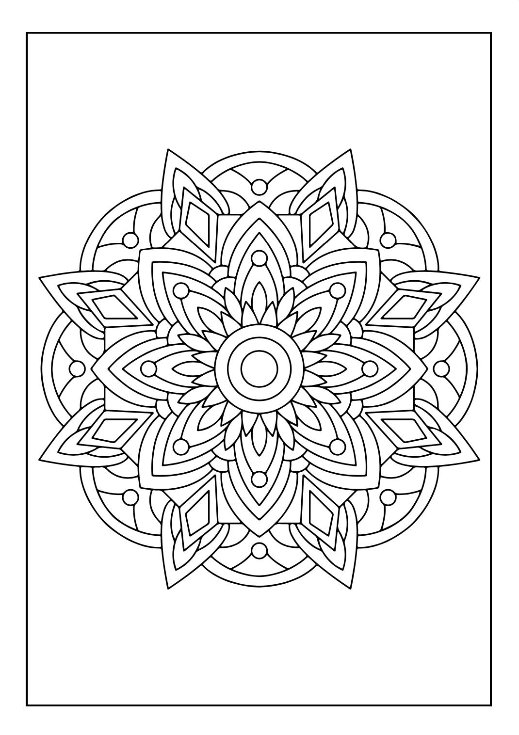 Adult Mandala Coloring Book | 14 Page Geometric Designs (PDF Pattern ...