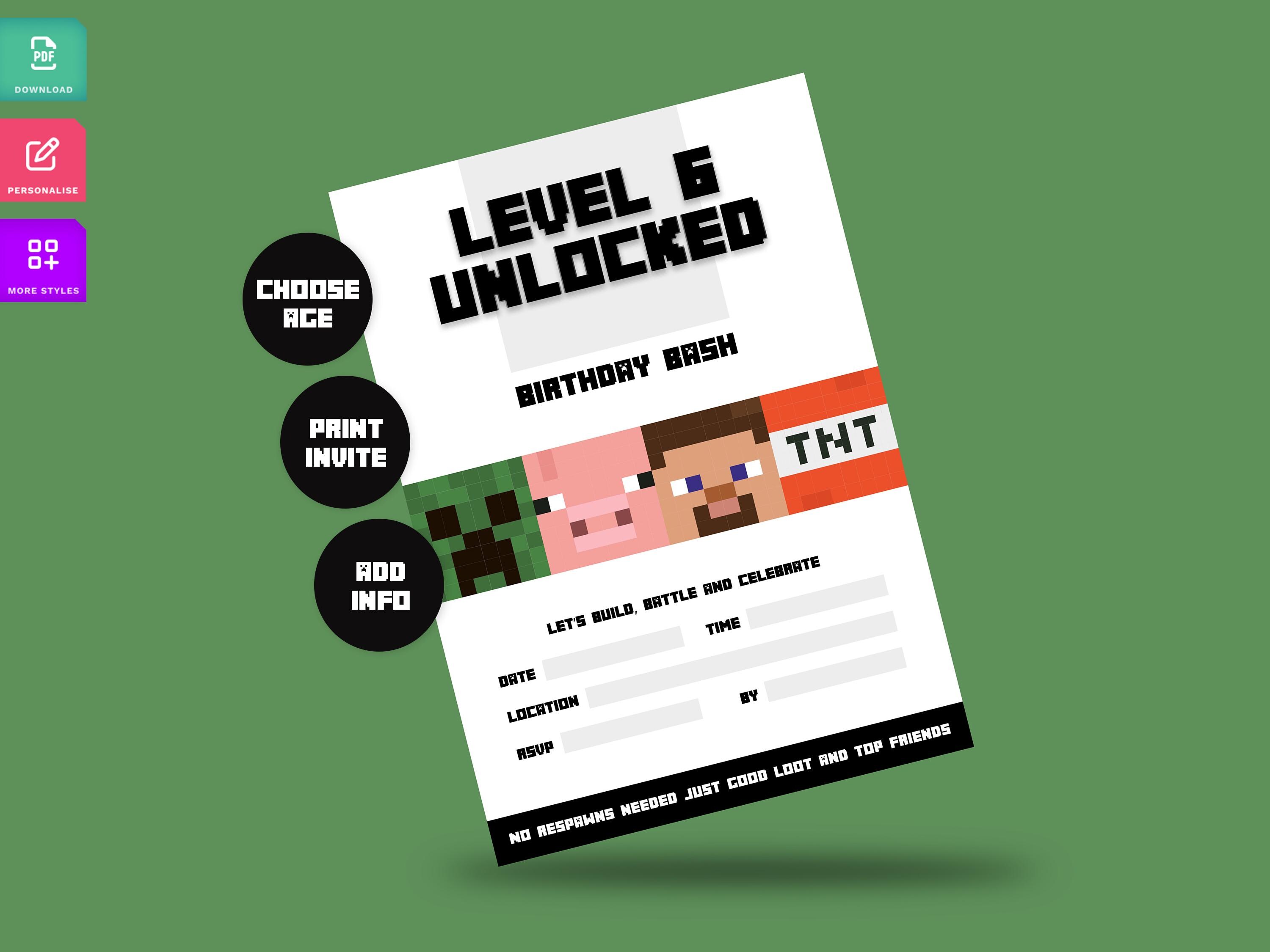 Minecraft A5 Fill-In Invite