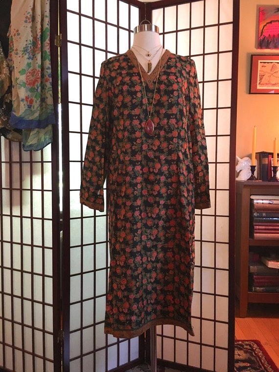 1960s Indian Silk Tunic Dress