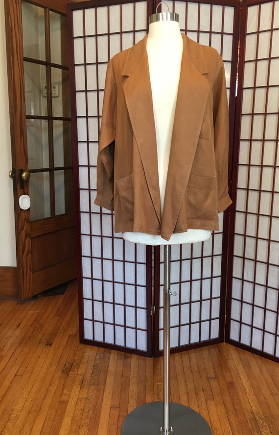 1970s Caramel Silk Twill Jacket