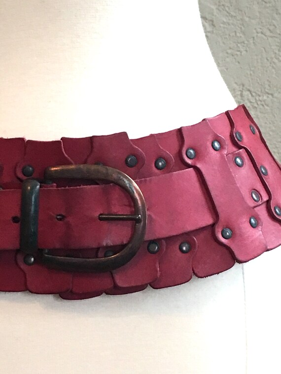 1980s Leather Gladiator Belt