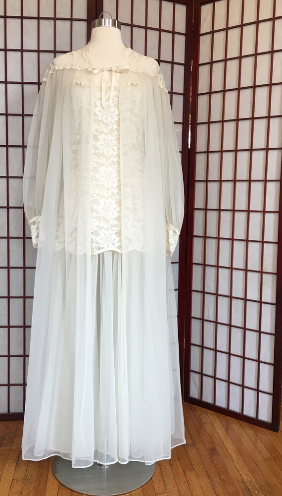 1950s Bridal Peignoir Set