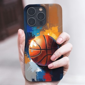 Colorful Basketball Phone Case: Sporty iPhone & Samsung Cover