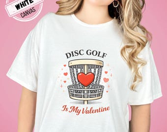 Shirt discgolf is mijn valentijn – grappig valentijnscadeau discgolfer, T-shirt discgolfliefhebber