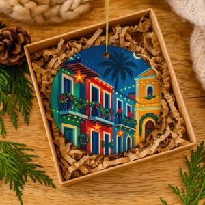 Choose your favorite Puerto Rico Christmas Ornament| 2.75" Double-Sided | Tropical Flag l Boricua l Navidad l Ornamento l Cultura San Juan