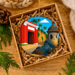 Puerto Rico El Morro, Puerta San Juan Christmas Ornament | 2.75" Double-Sided | El Morro l Boricua l Navidad l Ornamento l Cultura