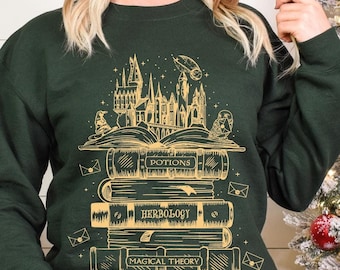 Bookish Tee, Magic Castle Book Shirt Top, Believe in Magic Sweat, Wizard School Tee, Movie Top Tee