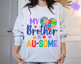 Autism Brother Shirt, Colorful Autism Puzzle Shirt, Kids Autism Shirt, Puzzle Shirt, Autism Awareness Shirt, Proud Autism Sibling