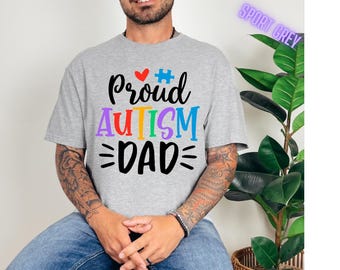 Autism Dad Shirt, Colorful Autism Puzzle Shirt, Men's Autism Shirt, Puzzle Shirt, Autism Awareness Shirt, Proud Autism Father